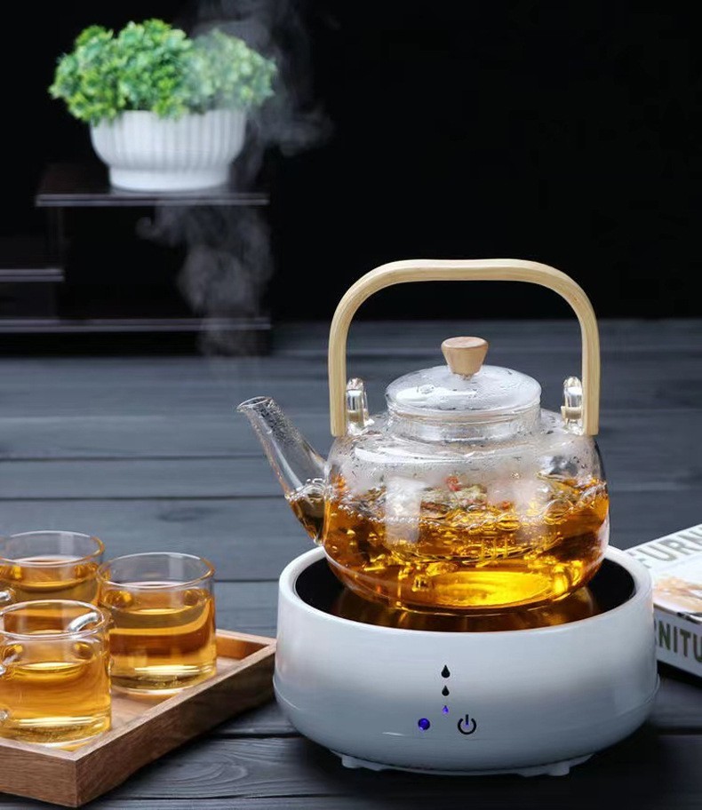 电陶炉 巧茗家用小型触屏式玻璃壶煮茶器茶壶电陶炉图3