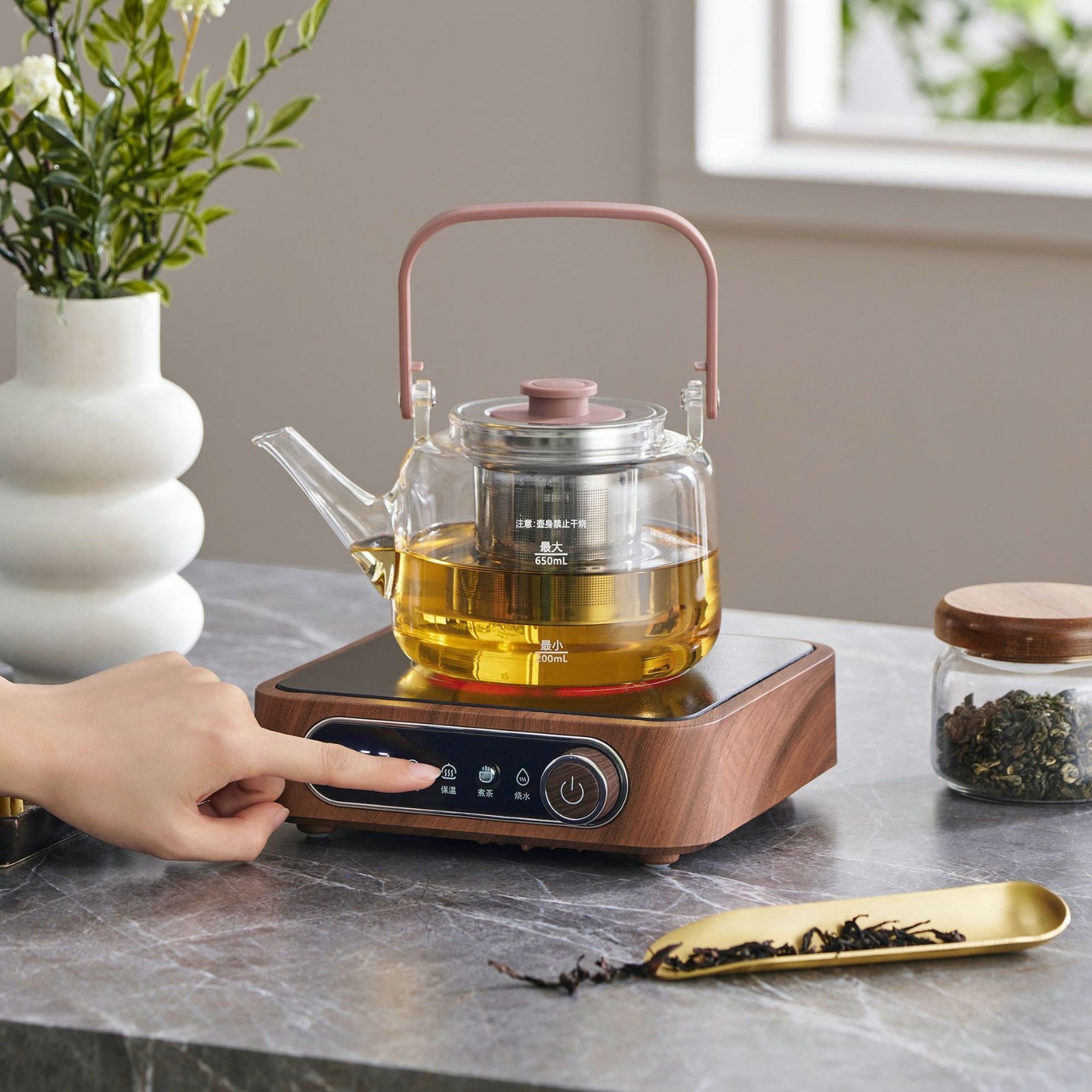 电陶炉加热底座新型家用高端锅煮茶器套装高品质电陶炉煮茶壶图2