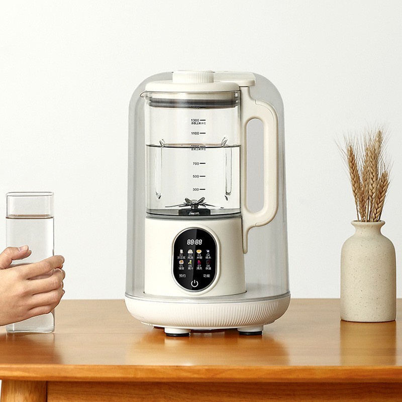 智能柔音加热破壁老人家用豆浆机隔音罩触屏研磨无渣多功能料理图2