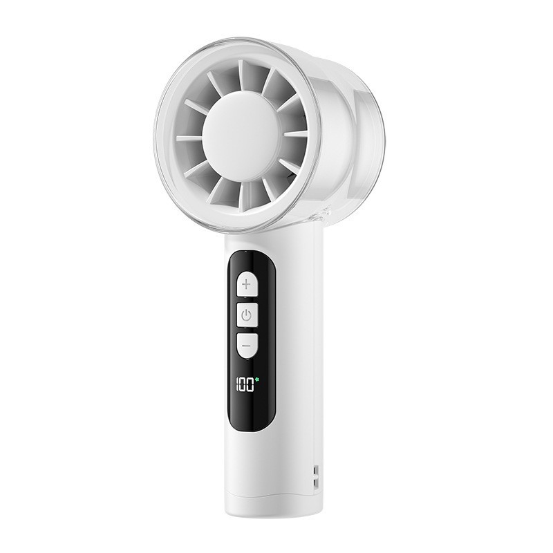 高速数显手持小风扇USB充电款户外电风扇礼品暴力小风扇图5