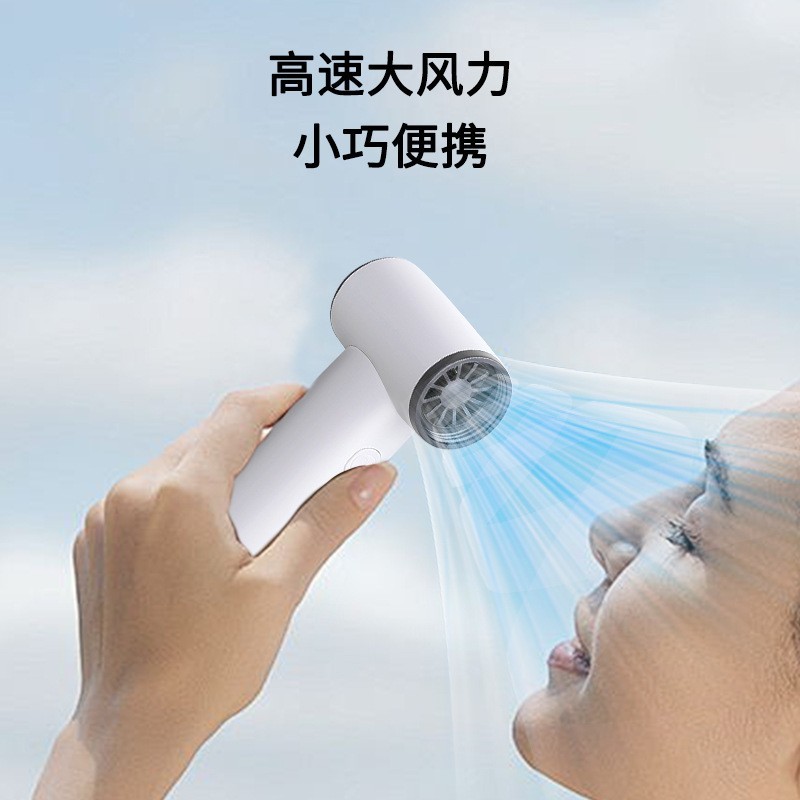 跨境大风力手持暴力小风扇充电款长续航便携迷你桌面随身高速风扇图2