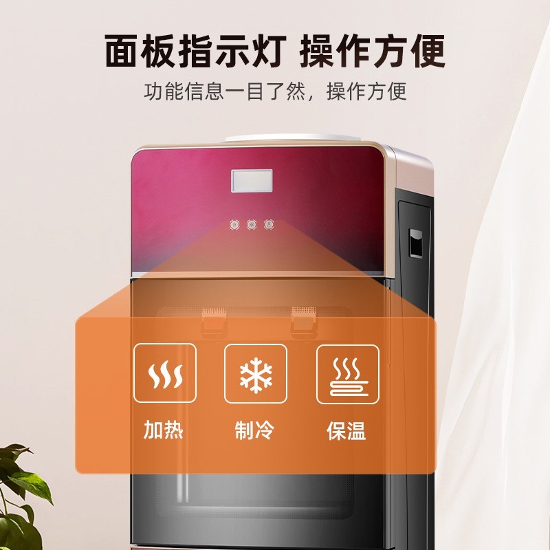 定制厂家直供富贵花家用立式冷热压缩机饮水机办公室开水机图2