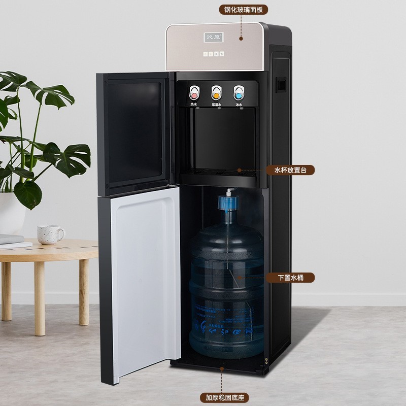 饮水机压缩机制冷冰温热防干烧双门家用节能多下置水桶饮水机图3