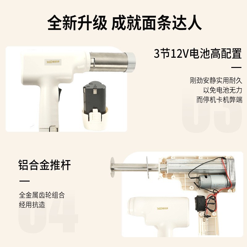 手持压面机家用面条机全自动小型电动多功能不锈钢电动饸饹压面机图4