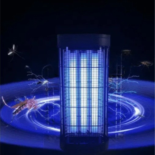 灭蚊器圆形鸟笼电击式灭蝇灯便携户外杀虫灯紫外线养殖场灭蚊灯图2