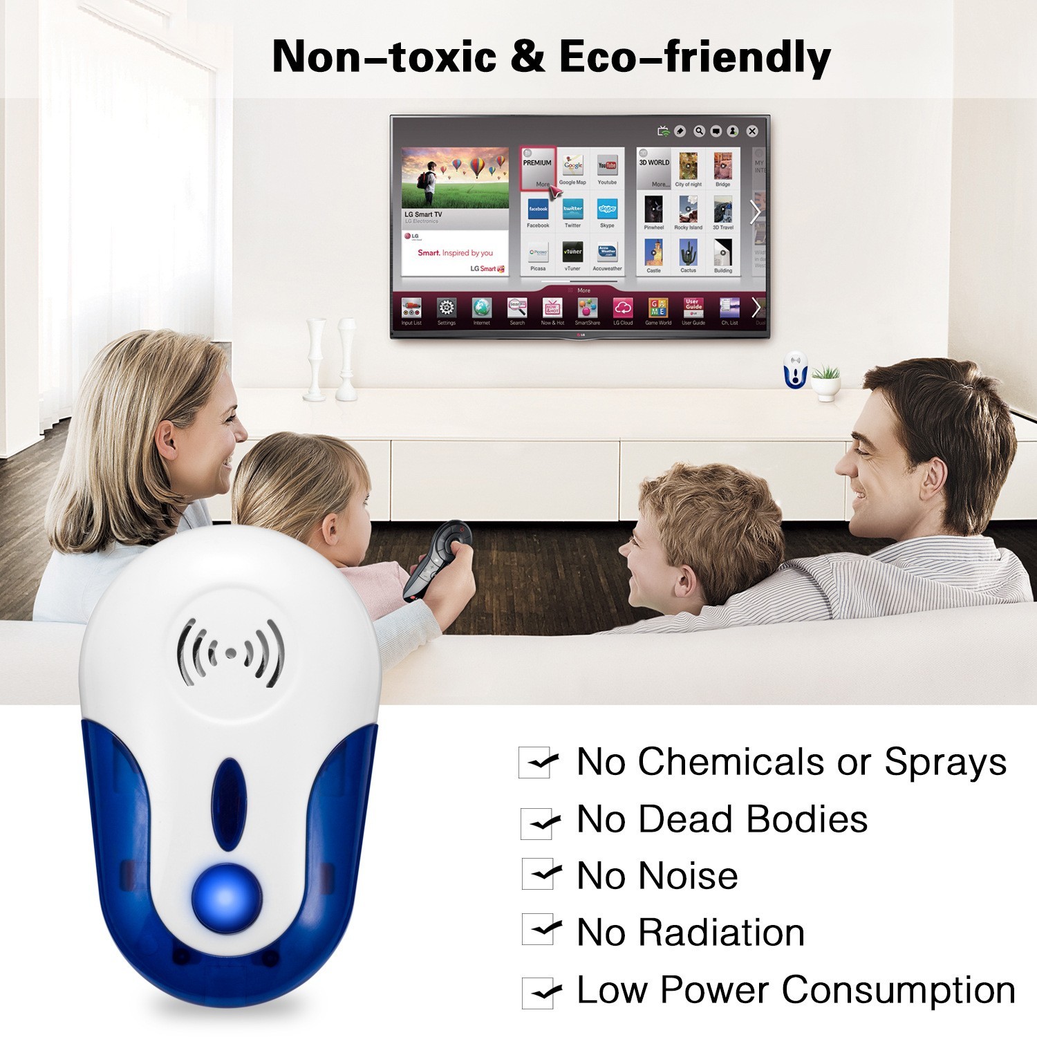 跨境热销电子驱蚊器 插电款物理驱蚊虫蟑螂 室内变频超声波驱鼠器图3