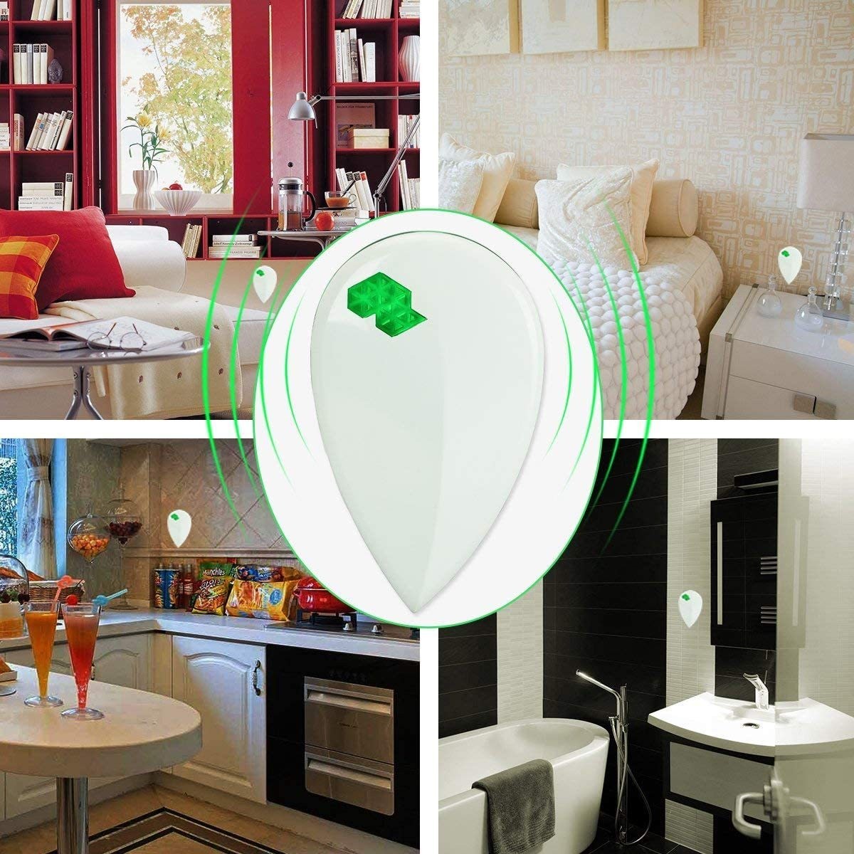 新品防蚊超声波驱蚊器室内插电款多功能驱虫LED小夜灯驱鼠器图2