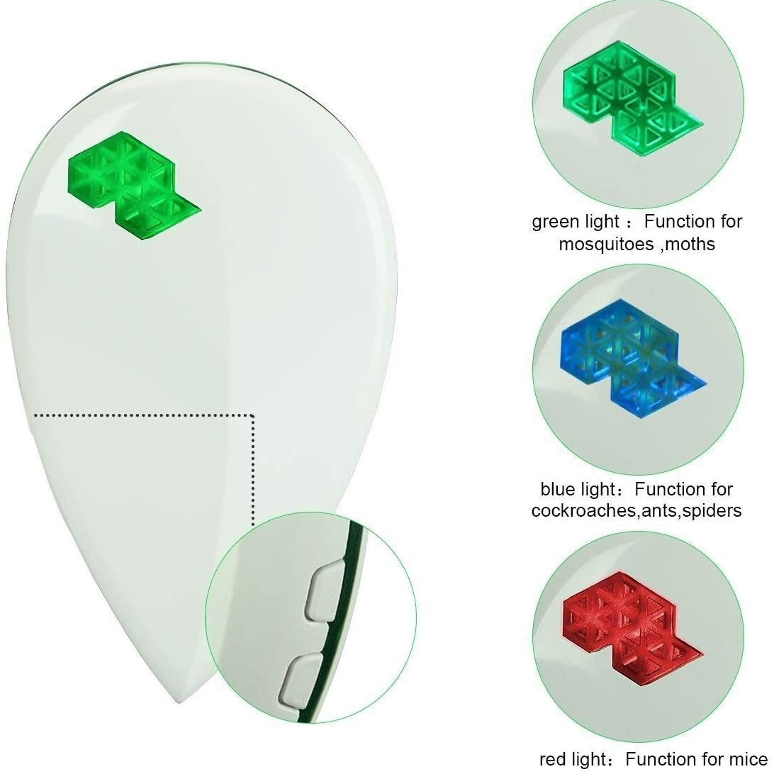 新品防蚊超声波驱蚊器室内插电款多功能驱虫LED小夜灯驱鼠器图3
