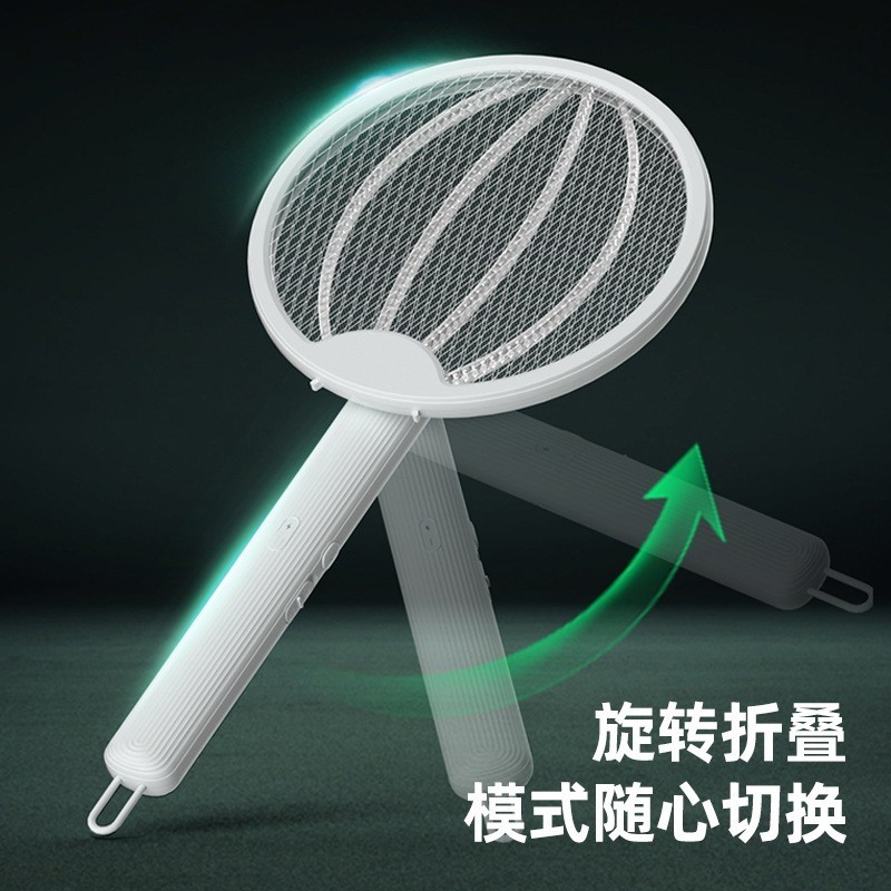 跨境折叠电蚊拍USB充电家用灭蚊拍灭蚊灯二合一诱蚊驱蚊器图4