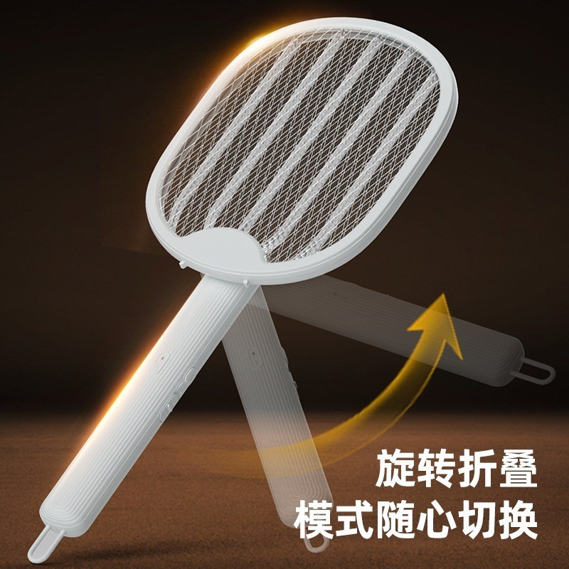 折叠电蚊拍家用充电灭蚊拍灭蚊灯二合一自动诱蚊跨境驱蚊器图4