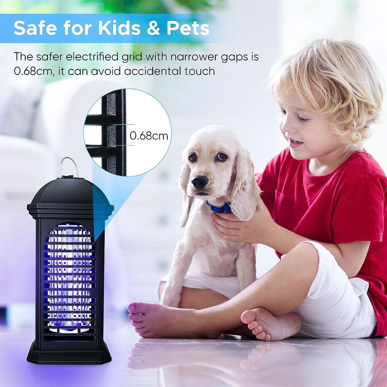 跨境爆款电击式灭蚊灯家用光触媒灭蚊器UV光电动灭虫器户外捕蚊灯图3