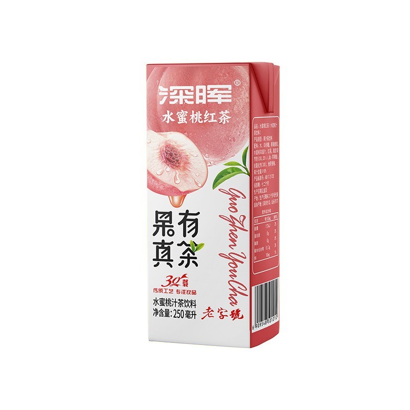 水蜜桃红茶果汁250ml*24盒装箱夏季舒爽解腻果味饮品饮料图3