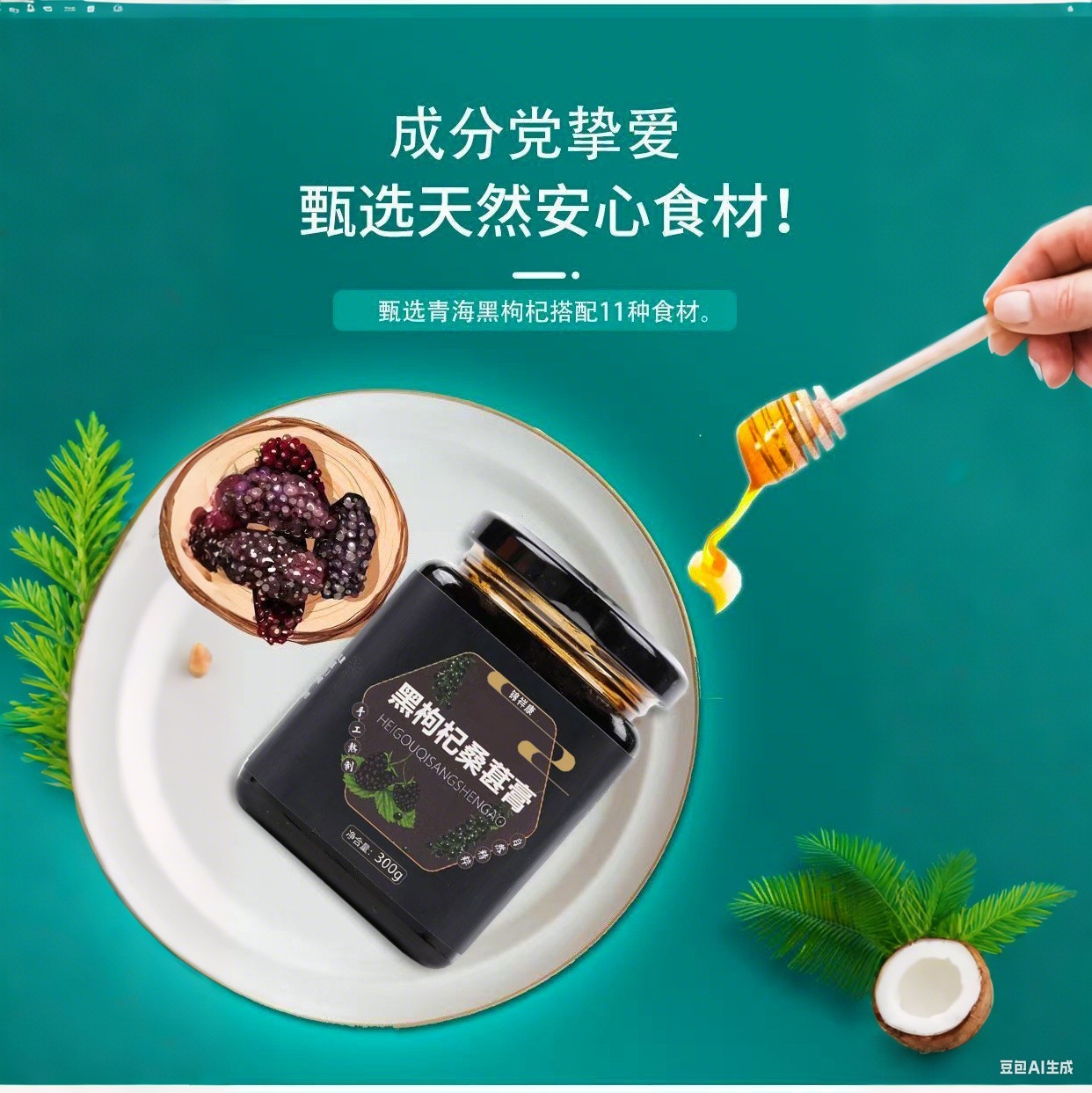 黑枸杞桑椹膏300g瓶装药食同源传统营养补充厂家图3