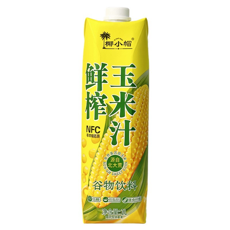 源自北大荒100%谷物饮料NFC鲜榨玉米汁1L*2瓶零添加饮品图5
