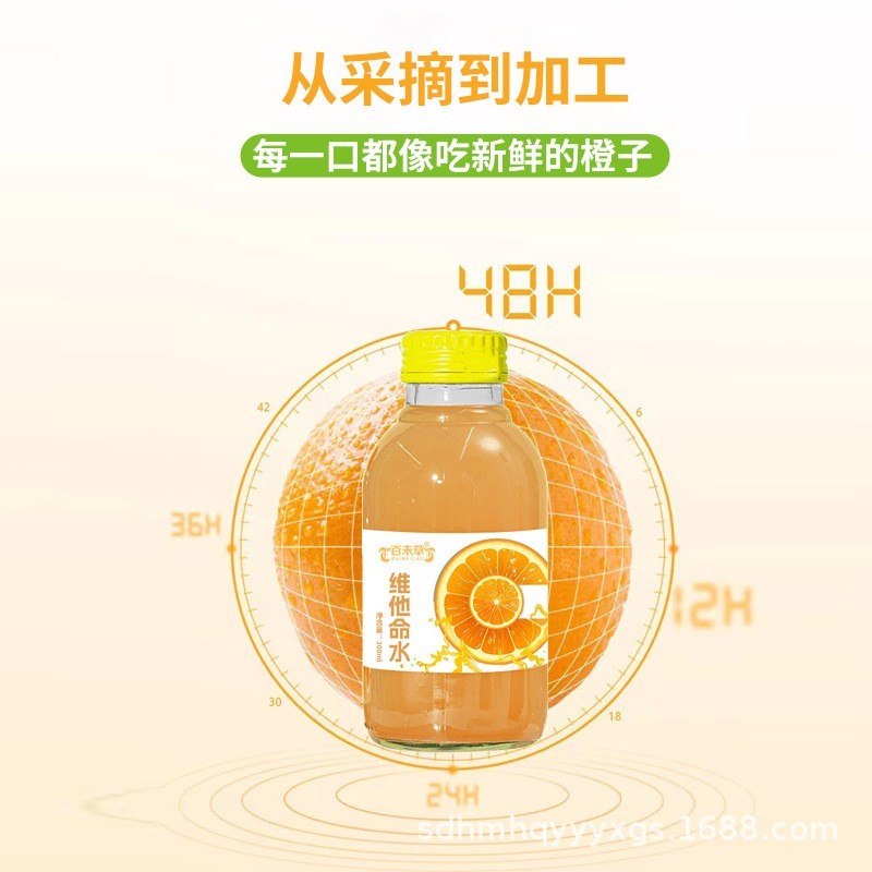 定制维他命水塑料瓶柚子汁OEM代加工凉茶植物饮料玻璃瓶饮料果蔬图2