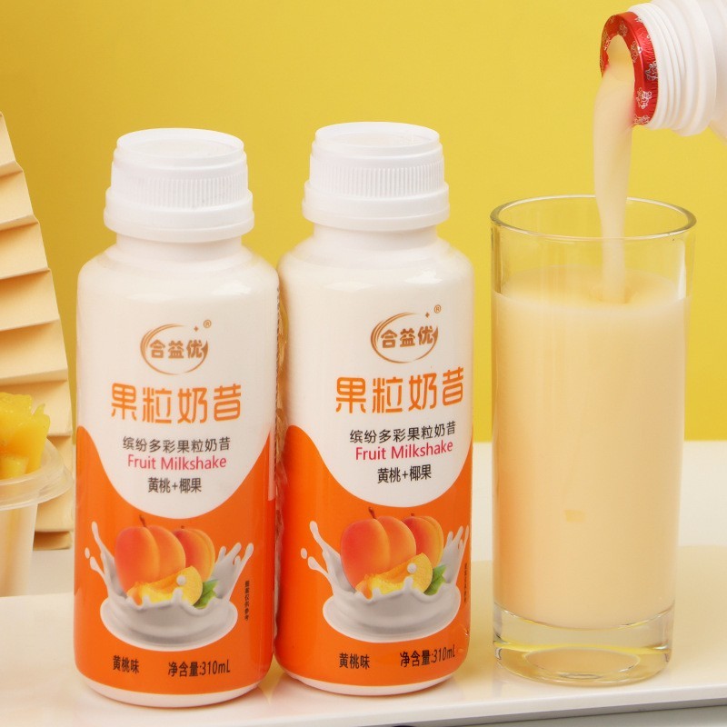 黄桃味果粒酸牛奶昔饮品果汁味酸牛乳酸菌饮料瓶装果粒奶昔图4