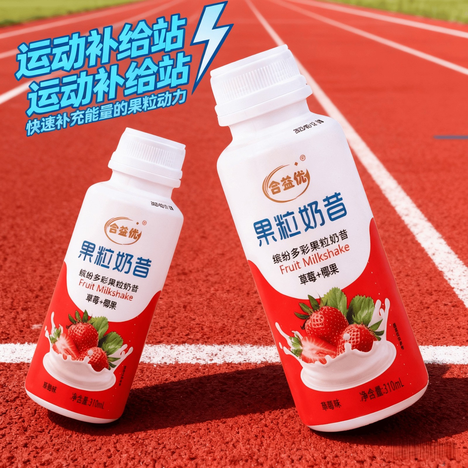 爆款引流草莓味果粒奶昔饮料餐饮热销款厂家图4