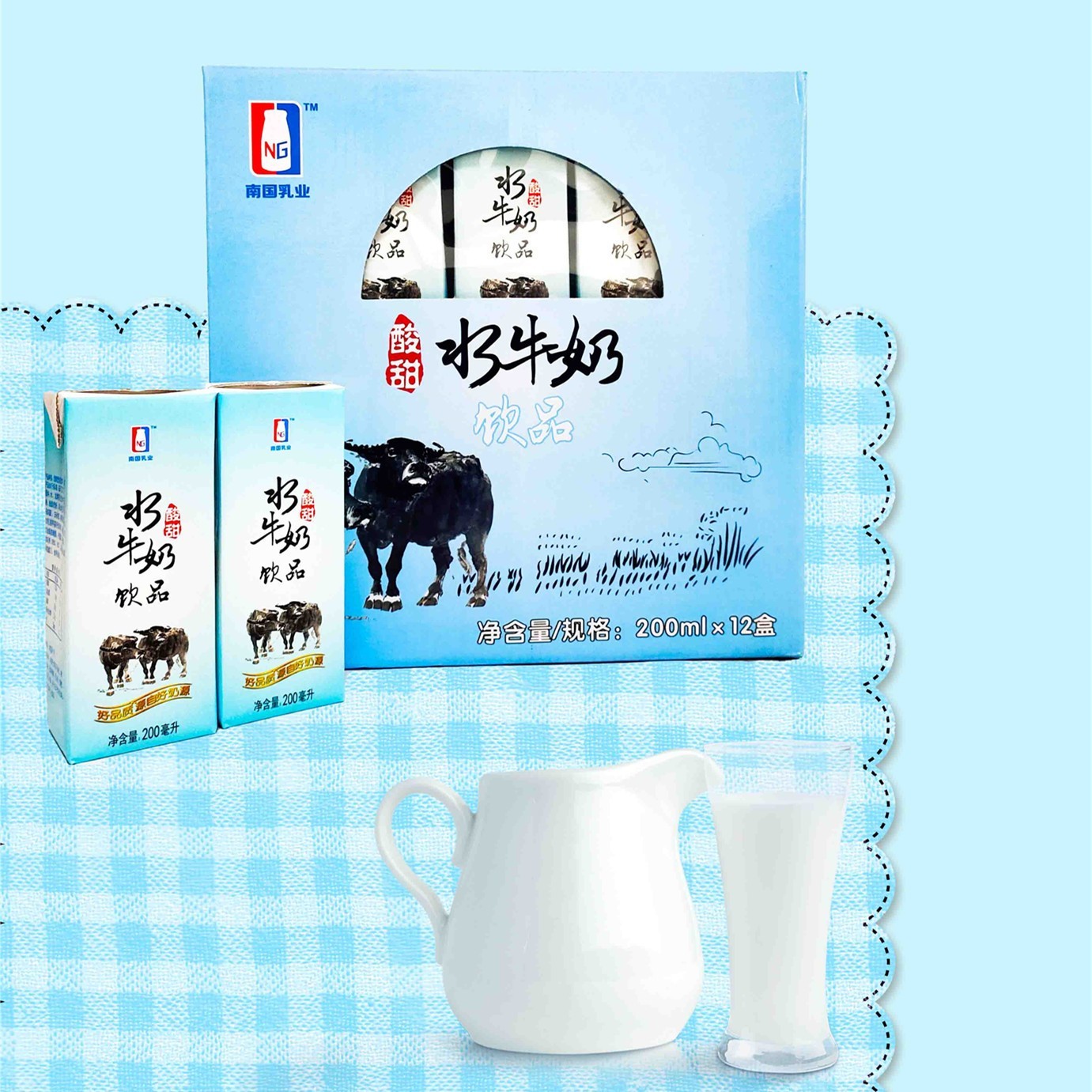 酸甜水牛奶含乳饮品礼盒装200ml*12盒图2