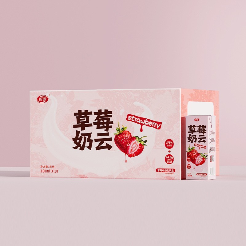 OEM代加工草莓牛奶饮品200ML图2