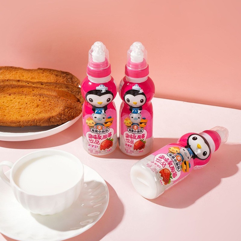 可加工草莓味乳酸菌饮品 200ml夏季草莓味饮料儿童乳酸菌饮料图2