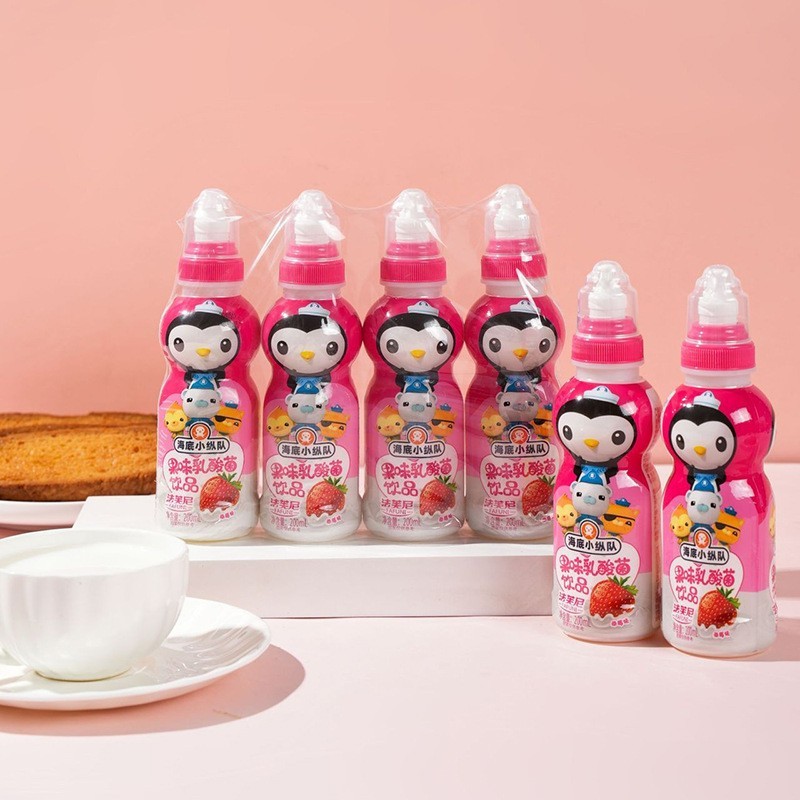 可加工草莓味乳酸菌饮品 200ml夏季草莓味饮料儿童乳酸菌饮料图4