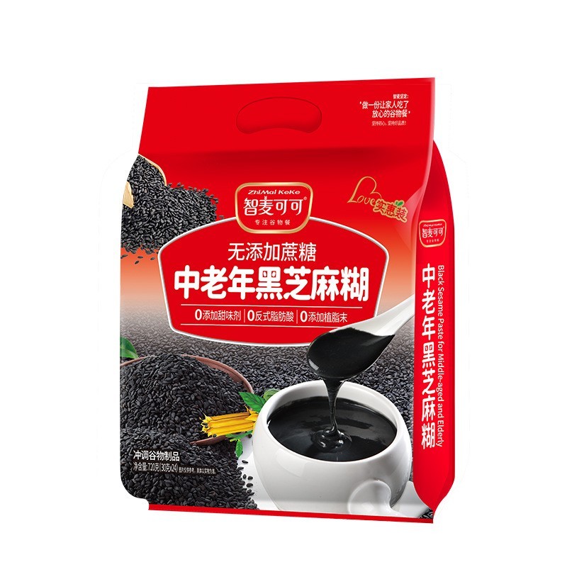 中老年黑芝麻糊720g营养早餐即食代餐冲调品袋装冲饮新品图3