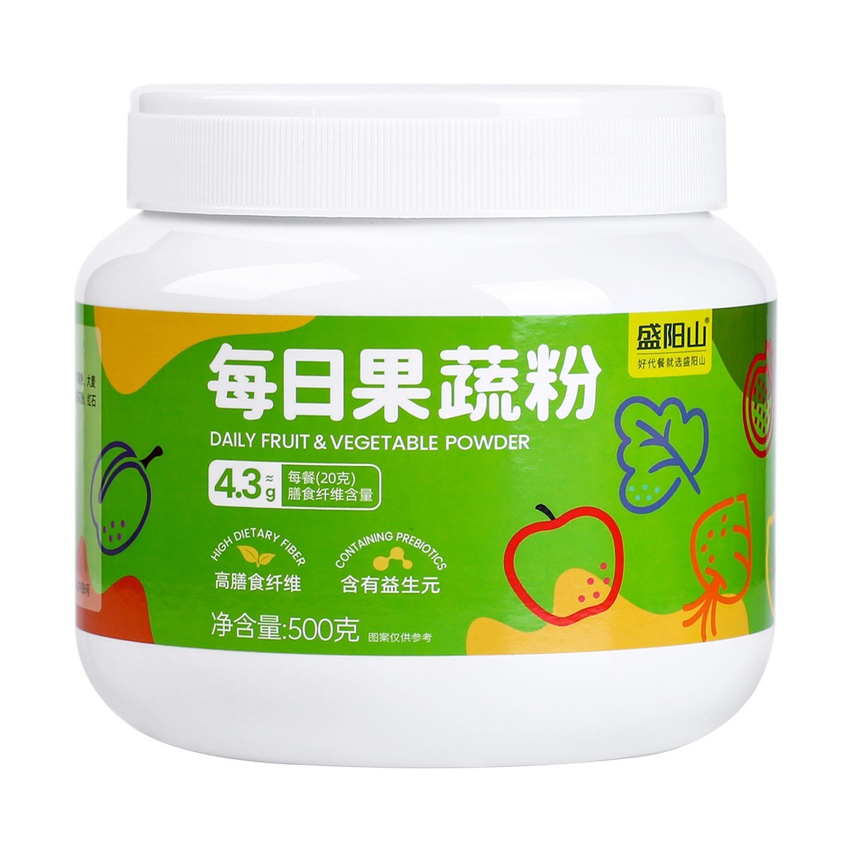益生元每日果蔬粉500g高膳食纤代餐粉维羽衣甘蓝西梅青汁蔬菜粉图5