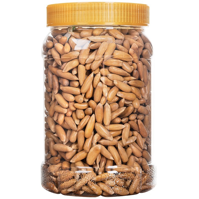 巴西松子罐装500g零食 薄壳易剥原味松子休闲美味 手剥松子坚果图2