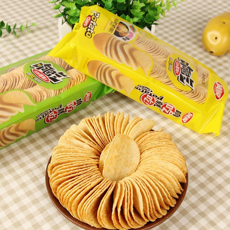风顺响吃大薯片土豆片膨化休闲小零食品厂家网红小吃薯片168g图3
