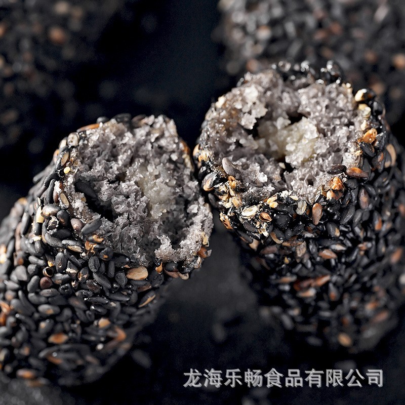 五黑芝麻棒花生酱夹心蛋卷米果零食糕点酥芝麻丸怀旧香酥酥脆图2