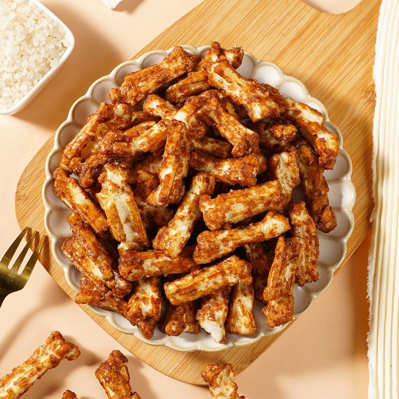 比爆米花好吃!红糖脏脏年糕条香酥浓郁米香网红零食推荐香脆图4