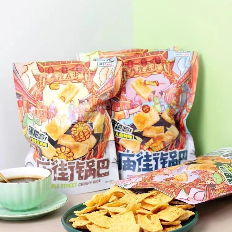 好时达城隍庙庙街锅巴零食108g花椒锅巴烧烤怀旧休闲小吃零食图2