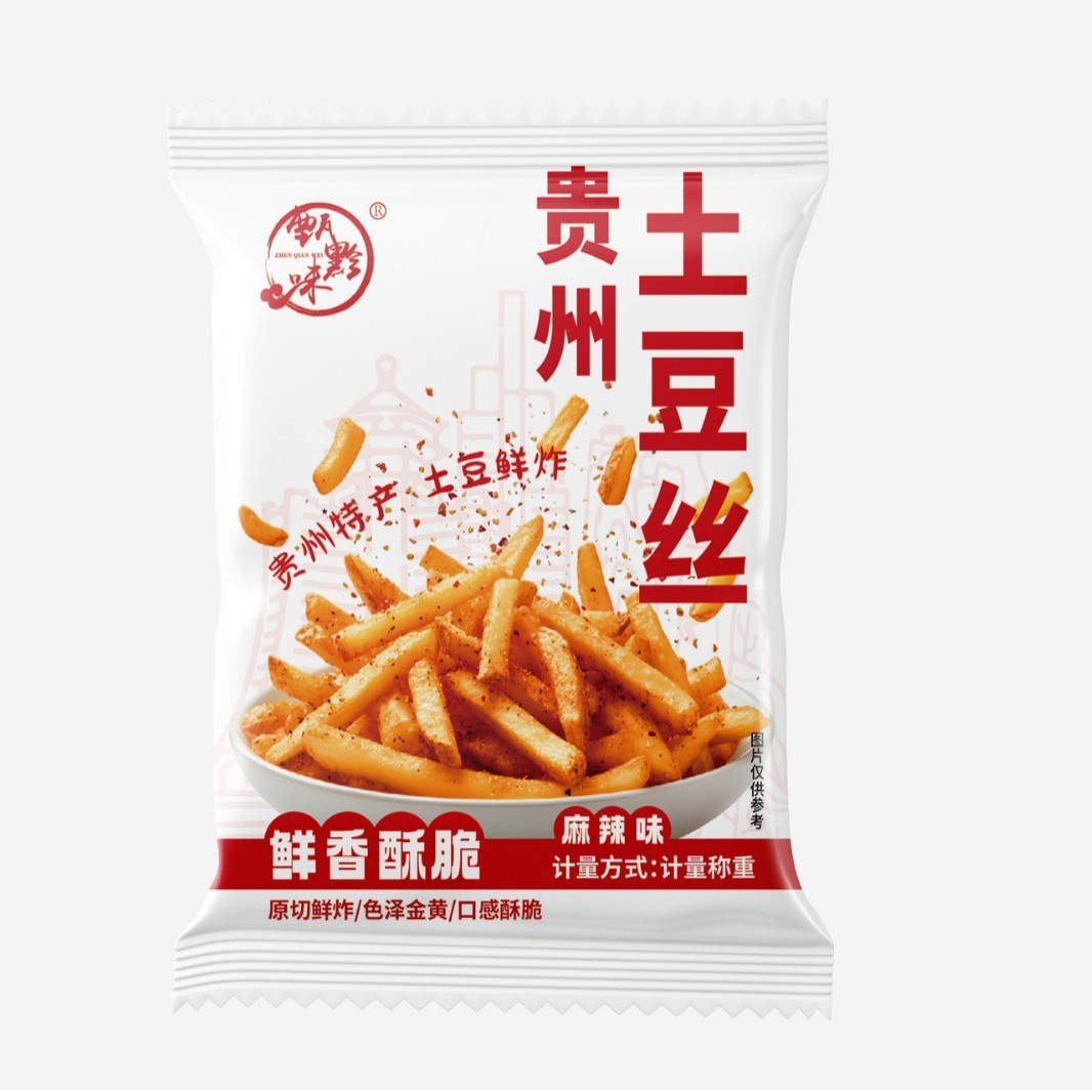 OEM代加工贵州特产甜辣土豆丝麻辣土豆丝洋芋丝网红追剧小零食即食薯条128g图2