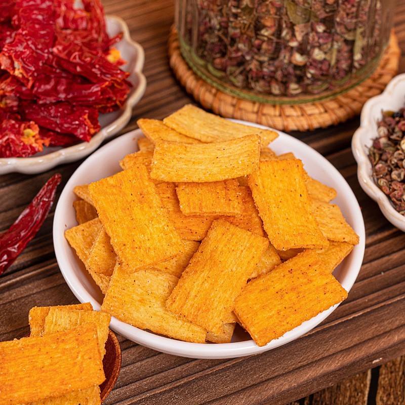 OEM代加工花椒锅巴零食散装锅巴传统膨化零食麻辣膨化休闲食品香辣椒香图2