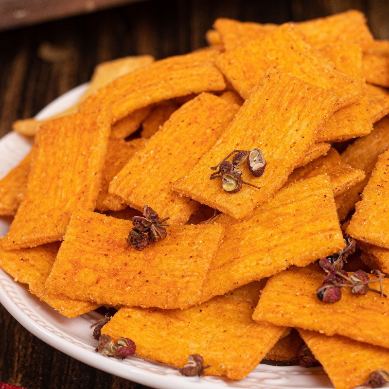 OEM代加工花椒锅巴零食散装锅巴传统膨化零食麻辣膨化休闲食品香辣椒香图3