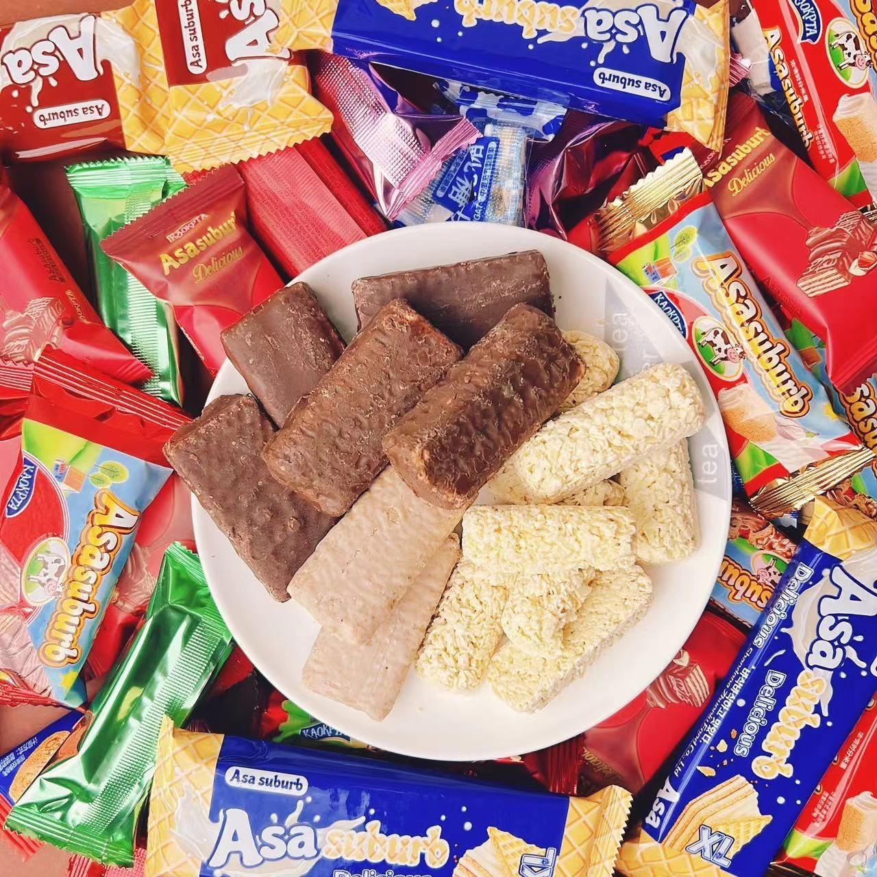 OEM代加工俄罗斯巧克力威化夹心糖果紫皮糖结婚喜糖年货零食礼盒坚果夹心图3