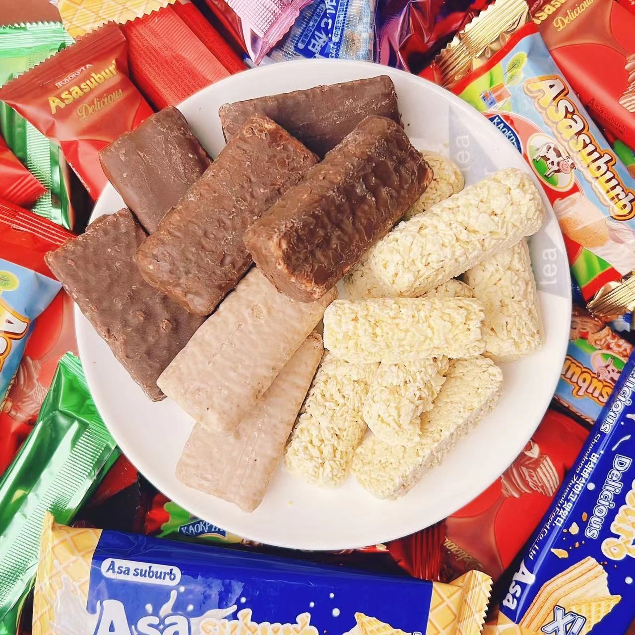 OEM代加工俄罗斯巧克力威化夹心糖果紫皮糖结婚喜糖年货零食礼盒坚果夹心图2