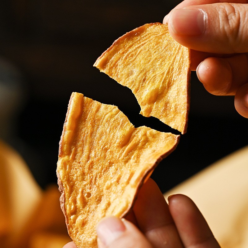 OEM代加工香脆地瓜片鲜切红薯干薯片零食散装250克袋装脆片脆香图2