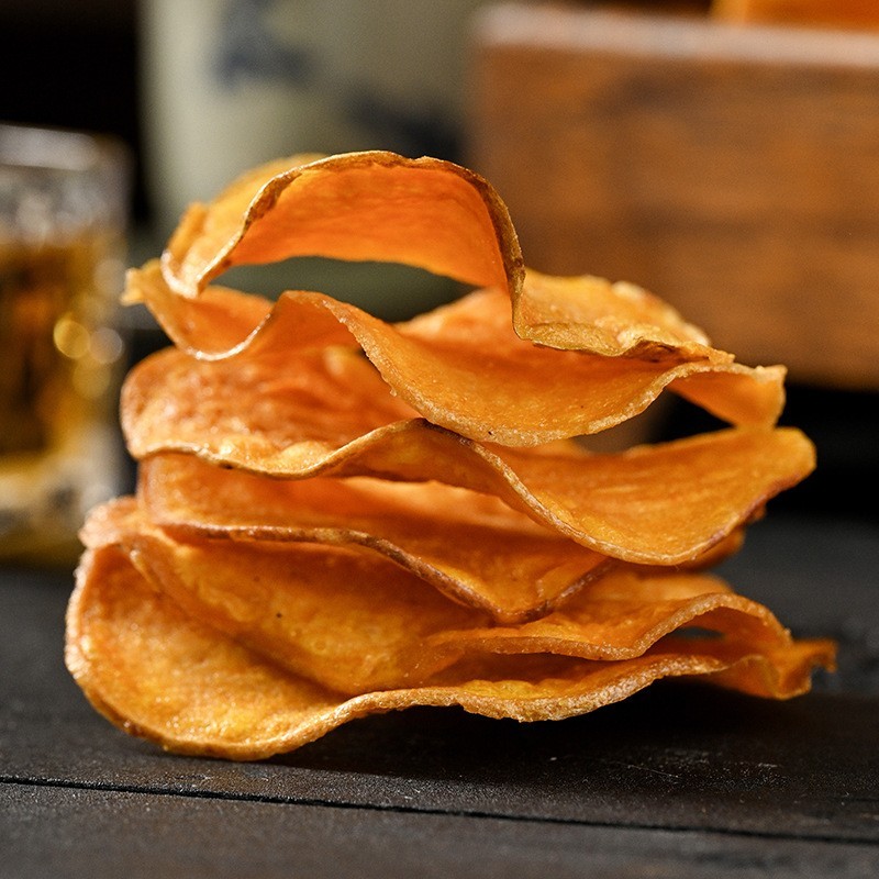OEM代加工香脆地瓜片鲜切红薯干薯片零食散装250克袋装脆片脆香图4