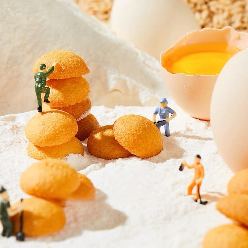 258g日式蛋仔烧饼干袋装网红休闲零食早餐饼解馋食品图4