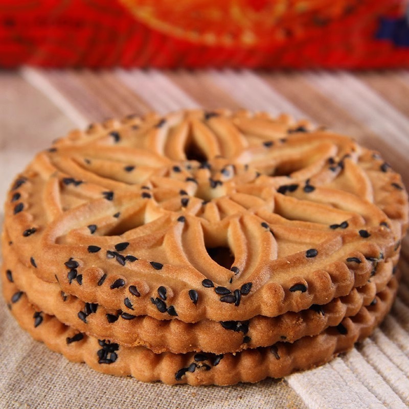 黑芝麻饼干牛奶+核桃味糕点心天津零食500g整箱早餐优选图4