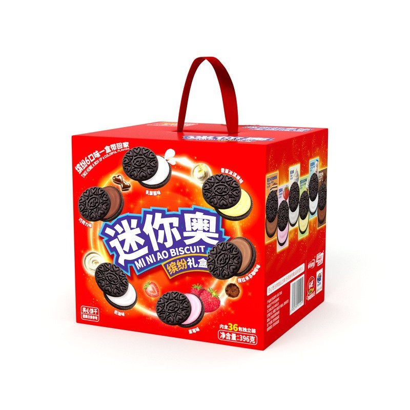 迷你奥夹心饼干六种口味礼盒396g食品零食大礼包休闲零食图3