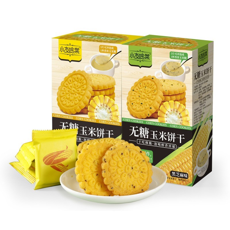 无糖玉米饼干粗粮可冲泡零食早餐代餐办公旅游休闲食品图4