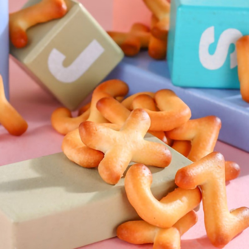 定制饼干数字饼干奶香味儿童休闲好吃零食小包装饼干造型贴牌oem图4