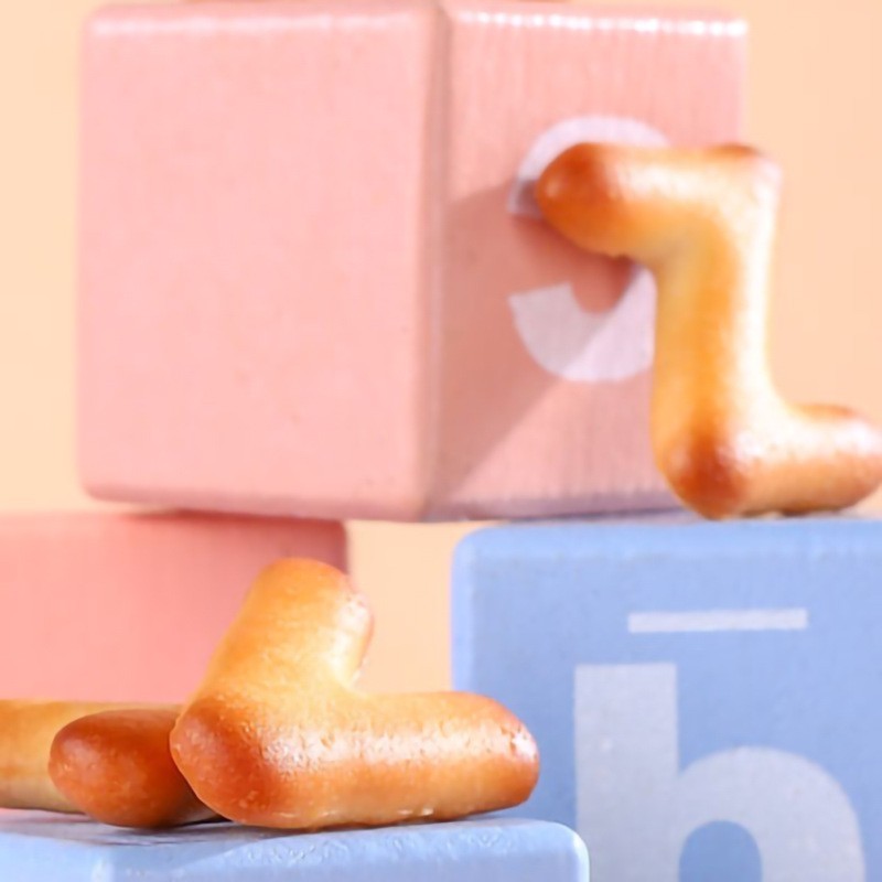 定制饼干数字饼干奶香味儿童休闲好吃零食小包装饼干造型贴牌oem图5