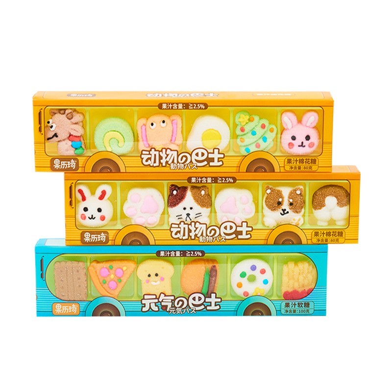 果历琦卡通造型盒装棉花糖水果软糖果儿童清真食品六一厂家图5