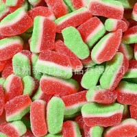 酸砂西瓜软糖水果软糖香蕉造型橡皮糖果汁橡皮糖袋装