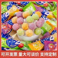 酸砂彩虹棒棒糖双拼水果口味一棒2味混合维生素C儿童解馋零食工厂