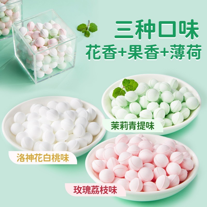 无糖薄荷糖清新口气水果味糖果小零食散装年货香体接吻糖含片强劲图4