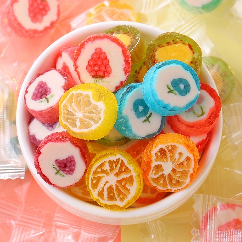 水果味切片糖硬糖果混合多口味解馋小零食硬棒棒糖圣诞节图4